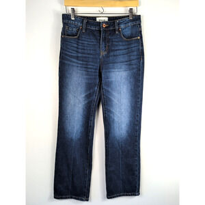 Tricot Blue Straight Leg Jeans Womens Size 1/24 Medium Wash Mid Rise 27 Inseam